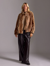 Kal Short Faux Fur Coat - Camel