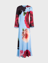 Glow For It Dress - Blue Floral