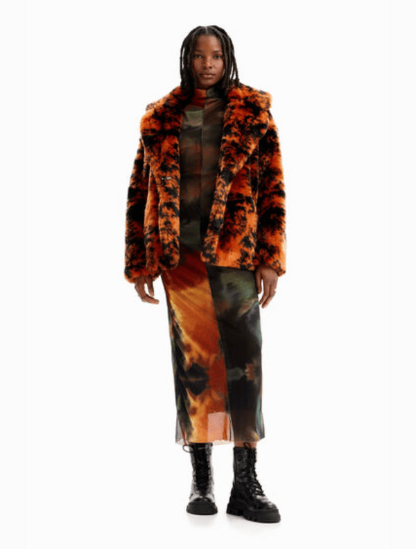 State Fur Jacket - Rust