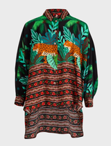 Behind Her Back Shirt - Leopard Stripe