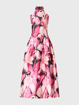 Lumiflora Halter Gown - Pink Floral