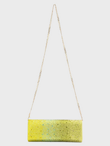 Camille Ombre Hotfix Clutch - Chartreuse