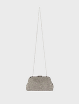 Jerry Crystal Vintage Clutch - Silver