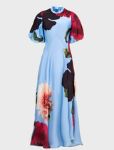 In The Limelight Dress - Blue Floral