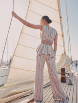 Grace Linen Vest - Cruise Stripe