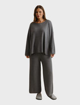 Winter Retreat Merino Cotton Pullover - Ash