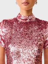 Alissa Cap Sleeve Dress - Pink