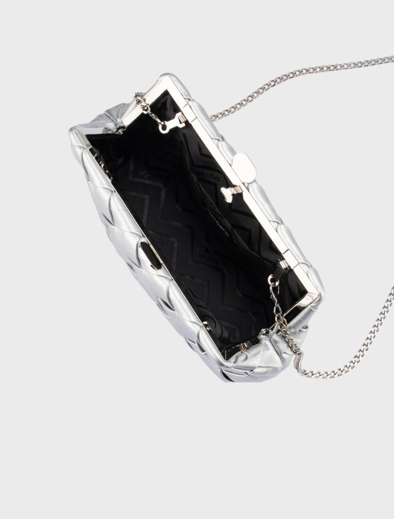 Quinn Woven Clutch - Silver