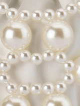 Sammy Beaded Cage Bag - Pearl