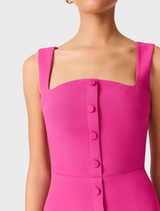 Elva Fitted Midi Dress - Magentapink