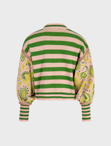 The Main Event  Cardigan - Blush/Green