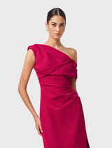 Verdessa Asymmetrical Gown - Raspberry Pink