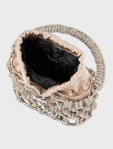 Amelia Crystal Cage Bag - Natural