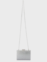 Gabby Metallic Hot Fix Clutch - Silver