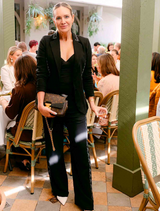 Elvira Viscose Stretch Crepe Pant - Onyx