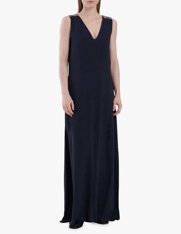 Georgette dress - dark navy