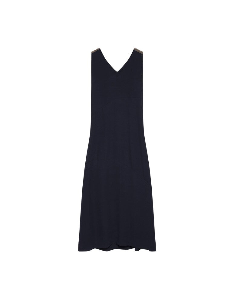 Georgette dress - dark navy