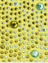 Camille Ombre Hotfix Clutch - Chartreuse