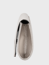 Maddie Metallic Embossed Foldover Clutch - Silver