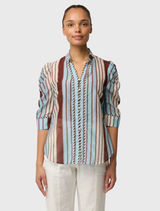 Calantha Cotton Silk Shirt - Iridescent Stripe