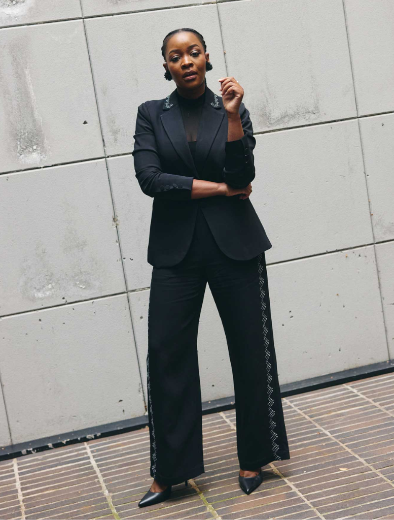 Elvira Viscose Stretch Crepe Pant - Onyx
