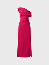 Verdessa Asymmetrical Gown - Raspberry Pink