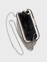 Jerry Crystal Vintage Clutch - Silver