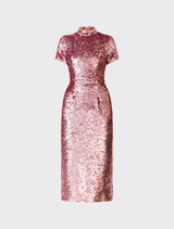 Alissa Cap Sleeve Dress - Pink