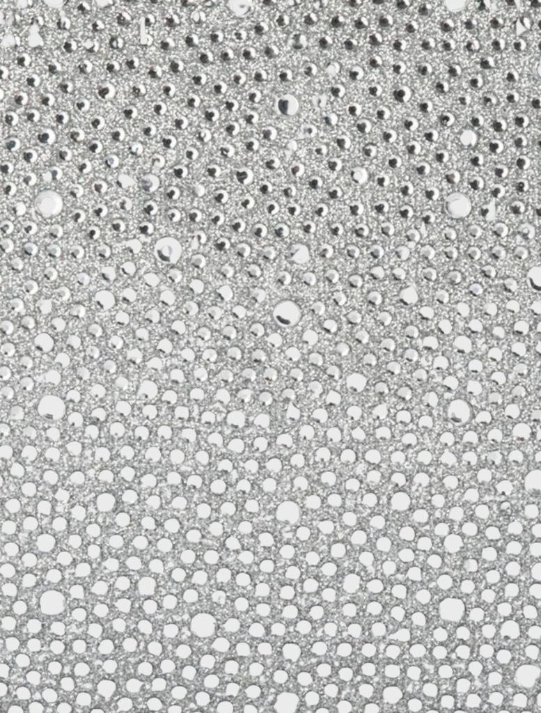 Gabby Metallic Hot Fix Clutch - Silver