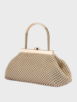 Mimi Ball Mesh Frame Bag - Gold