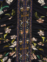 Wide Sleeve Gathered Midi Dress - Notes From The Blue Room