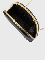 Celeste Curved Clutch - Black