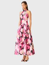 Lumiflora Halter Gown - Pink Floral