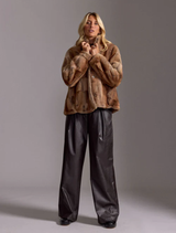 Kal Short Faux Fur Coat - Camel