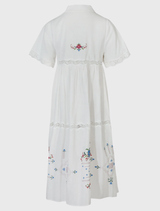 Ring A Ring A Posie Dress - White