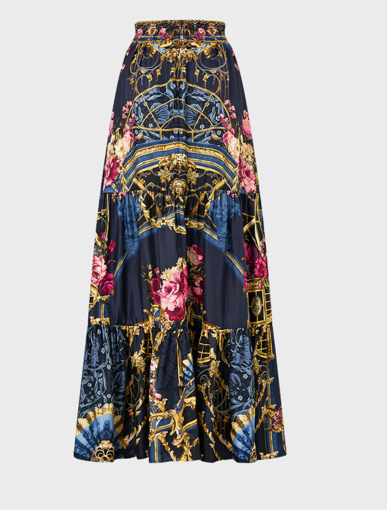 High Waisted Tiered Skirt - Ornate On A Plate