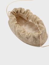 Jessie Crystal Mesh Pouch - Gold