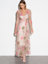 Hannah Wrap Dress - Pink & Olive