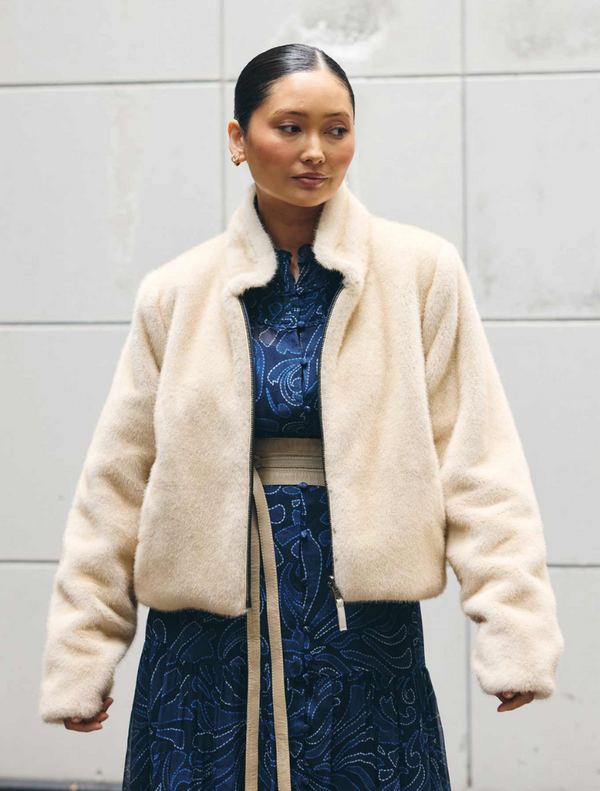 Rylie Reversible Faux Fur Jacket - Altamira & Blanca