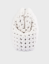 Everly Hand Woven Clutch - White