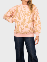 Gossip Swirl Make Knit Happen Sweater - Pink / Gold