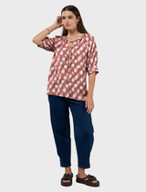 Vision Blouse - Cocoa Multi