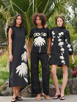 Three-Mendous Blooms Dress - Black & Cream