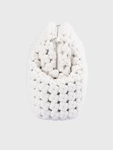 Everly Hand Woven Clutch - White