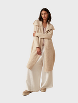 CACOON COAT - OATMEAL