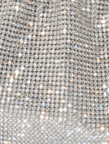 Jessie Crystal Mesh Pouch - Silver