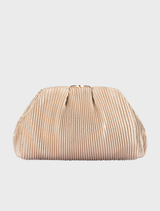 Naomi Pleated Clutch - Gold