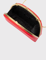 Celeste Curved Clutch - Red