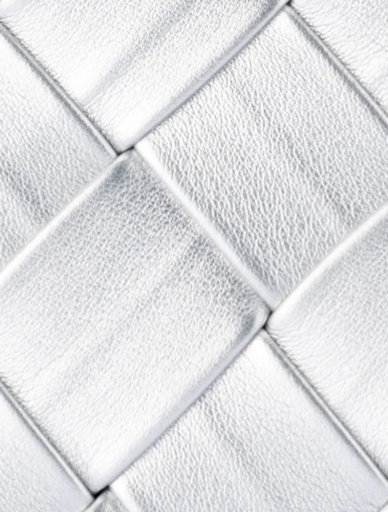 Quinn Woven Clutch - Silver