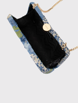 Greta Floral Clutch - Blue